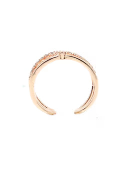 Contemporary Gold-Toned Open Ring with Knot Detail