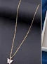 Elegant Butterfly Pendant Necklace in Gold Finish