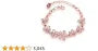 Rose Gold Floral Crystal Charm Bracelet