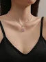 Dainty Crystal Drop Pendant Necklace