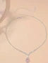 Dainty Crystal Drop Pendant Necklace