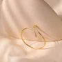 Sleek Gold-Plated Open Bangle Bracelet